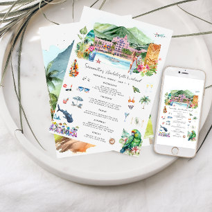 Bachelorette Weekend Itinerary   Hawaii Invitation
