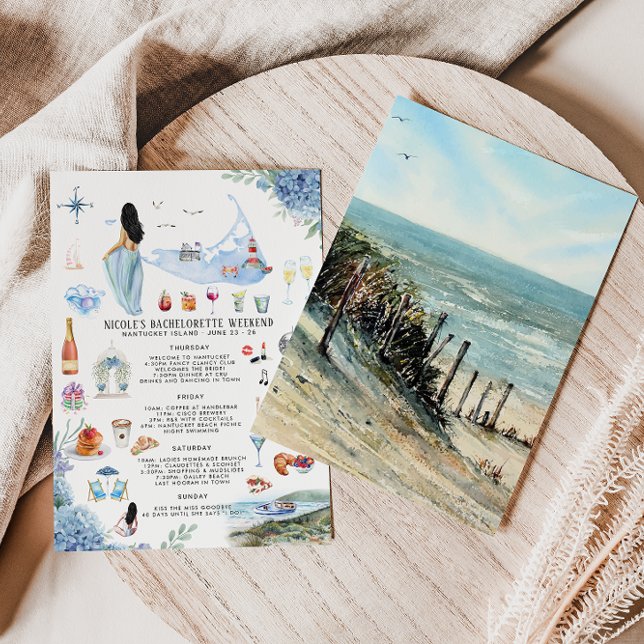 Bachelorette Weekend Itinerary | Nantucket  Invitation (Creator Uploaded)