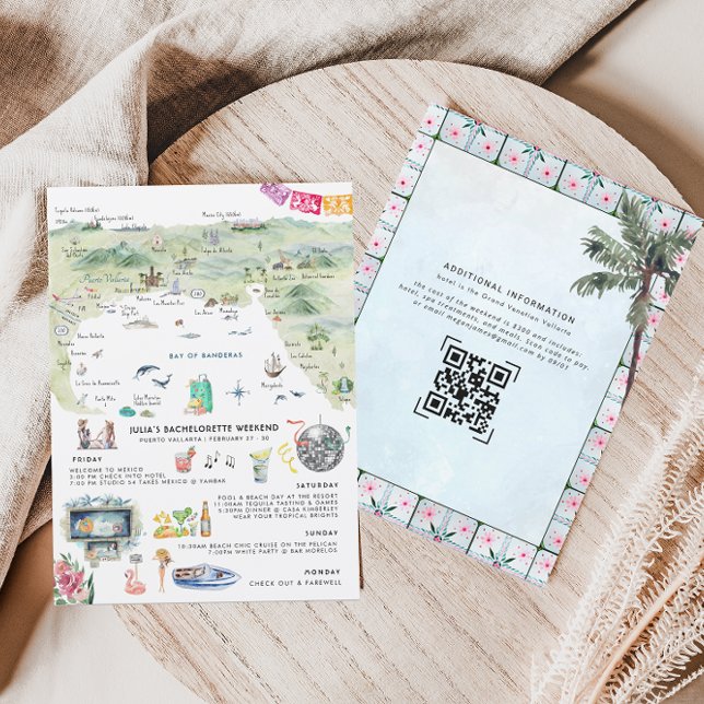 Bachelorette Weekend Itinerary | Puerto Vallarta Invitation (Creator Uploaded)
