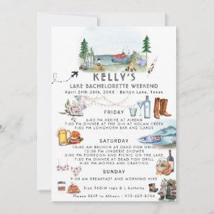 Bachelorette Weekend Itinerary Summer Camp Invitation
