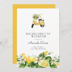 Bachelorette Weekend Lemon Mediterranean Yellow  Invitation