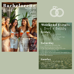 Bachelorette Weekend Magazine Cover Invitation
