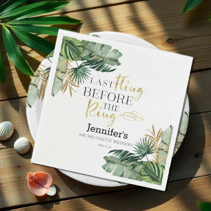 Bachelorette Weekend Napkins   Tropical Rings