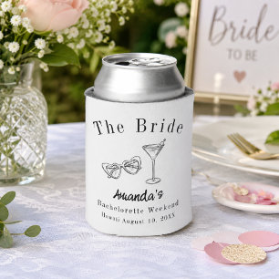 Bachelorette Weekend Party Bride Beach Can Cooler