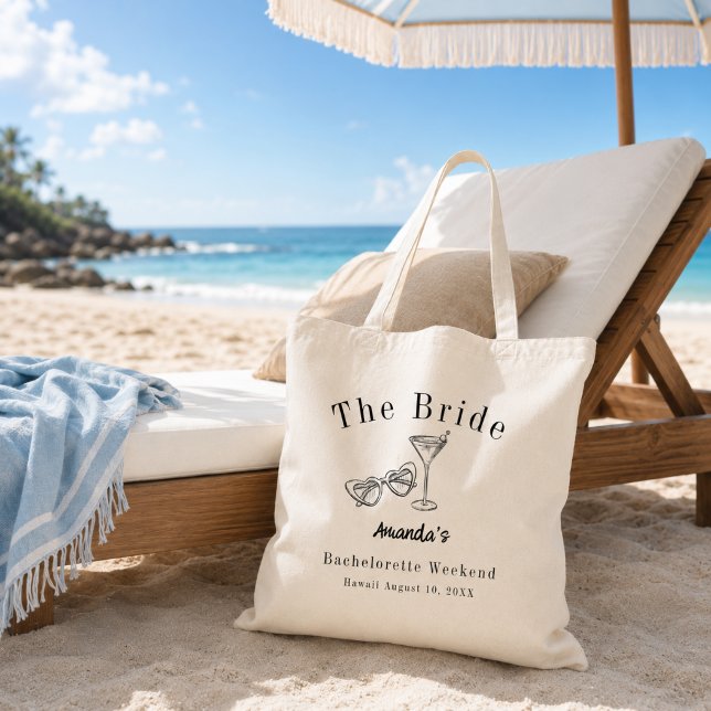 Bachelorette Weekend Party Bride Beach Tote Bag (Creator Uploaded)