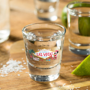 Bachelorette Weekend Party Favour Las Vegas Shot Glass