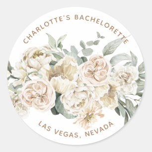 Bachelorette Weekend Party Favour Personalised Gif Classic Round Sticker