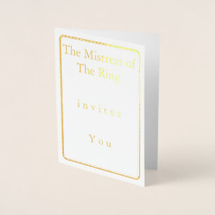 Bachelorette's Party White Gold Photo Foil Card
