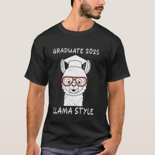 Bachelor's Degree GRADUATE 2025 LLAMA STYLE Funny T-Shirt