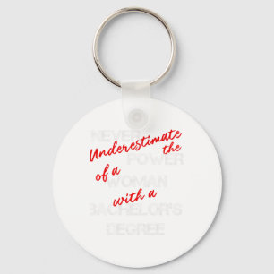 Bachelors Degree Graduation Diploma Celebration Key Ring