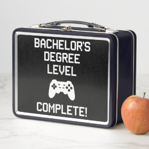 Bachelor's Degree Level Complete Gaming Gamer Metal Lunch Box
