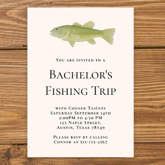 Bachelor's Fishing Trip Party Invitation