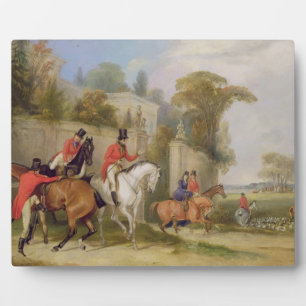 Bachelor's Hall, The Meet, 1835 (oil on canvas) Plaque