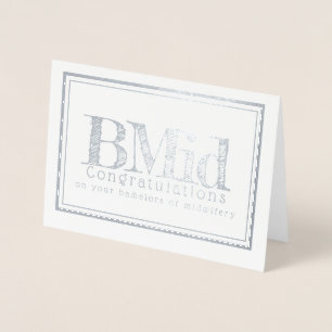 Bachelors in midwifery congratulations foil card