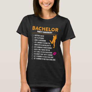 Bachelors Party Checklist Stag Do Party T-Shirt