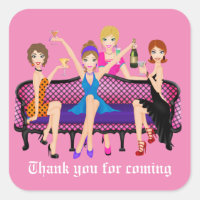 Bachlorette Party thank you sticker