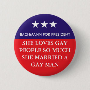 Bachmann For President Button