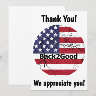 Back2Good Flat 5x7 Thank You Card