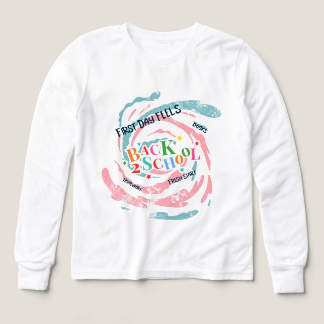 Back 2 School First Day Feels Books Homework Fresh (Design Front)