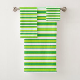Back and Forth Greens Bath Towel Set