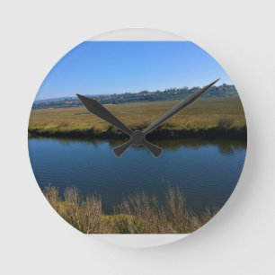 Back Bay, Newport Beach, California Round Clock