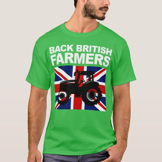 Back British Farmers Support UK Farming T-Shirt (Front)