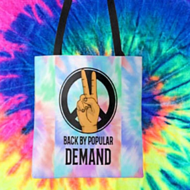 Back By Popular Demand | Peace Sign Tie-Dye Tote Bag (Creator Uploaded)