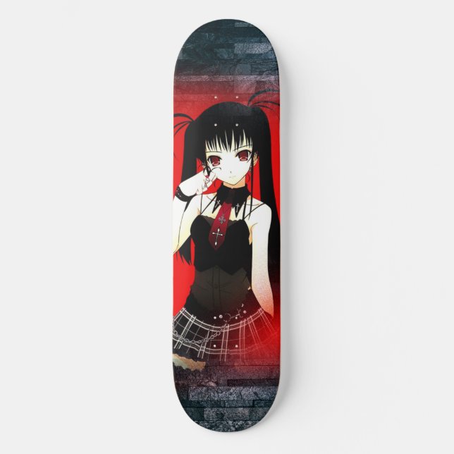 Back colour anime girl skateboard (Front)