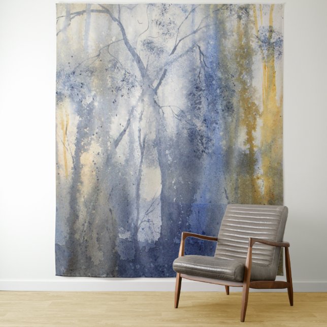 Back Country Pass Watercolor Tapestry (In Situ)