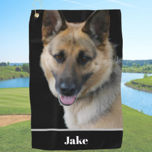 Back Custom Name Dog Photo Personalised Golf Towel
