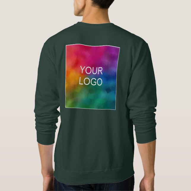 Back Design Add Upload Business Company Logo Men's Sweatshirt (Back)