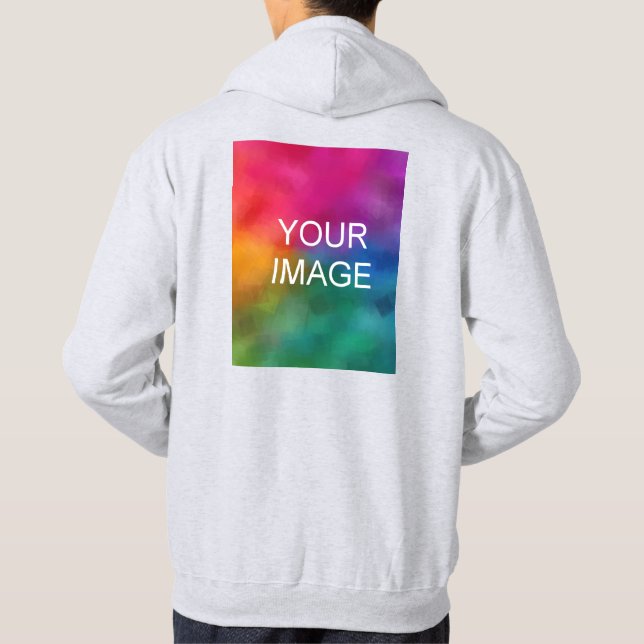 Back Design Customisable Add Image Logo Text Hoodie (Back)