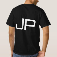 Back Design Print Your Monogram Initial Mens