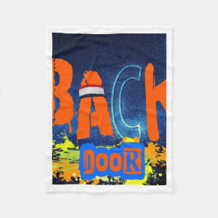 “back Door Chemistry” Design Chiffon Top Fleece Blanket
