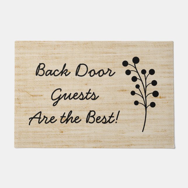 Back Door Guests are Best Rustic Doormat (Front)