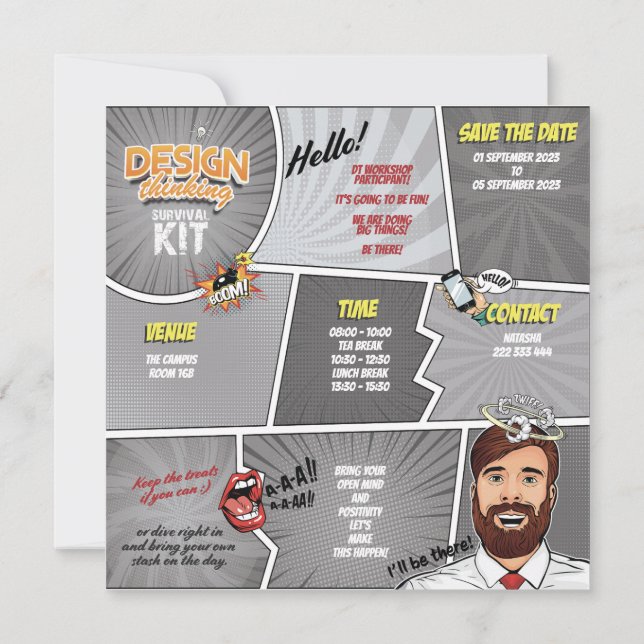 (BACK) EDITABLE DT SURVIVAL KIT 1 INVITATION (Back)