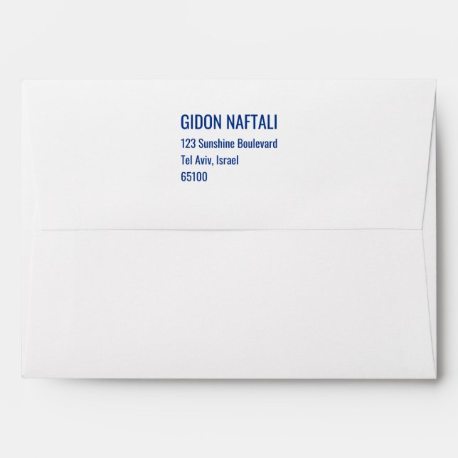 Back Flap Return Address Envelope (Back (Top Flap))