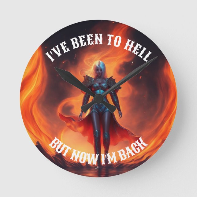BACK FROM HELL DESIGN ROUND CLOCK (Front)