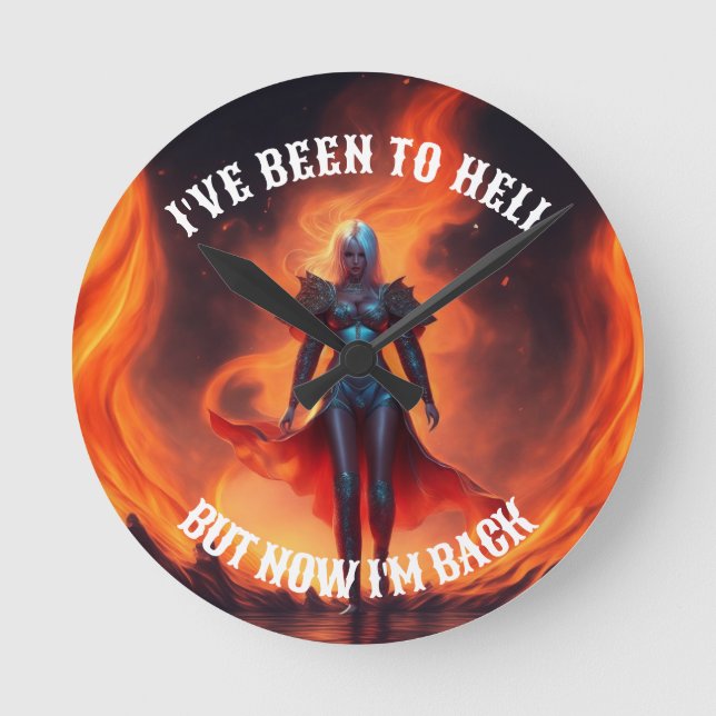  BACK FROM HELL DESIGN ROUND CLOCK (Front)