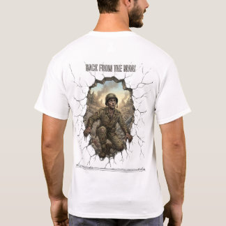 Back from the War Soldier Double Exposure Nature T T-Shirt