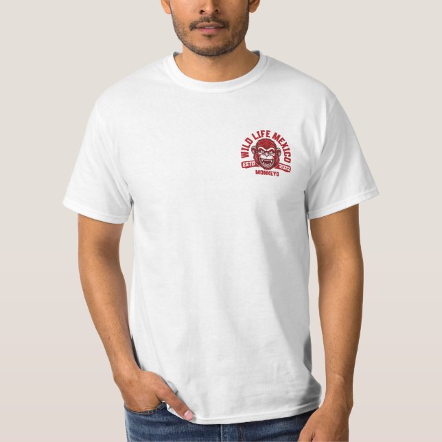 Back & Front Design: Calakmul Monkeys T-Shirt (Front)
