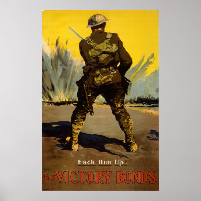 Back Him Up!  Buy Victory Bonds Poster (Front)