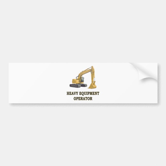 BACK HOE BUMPER STICKER (Front)