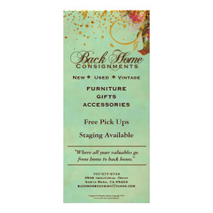 Back Home Consignments Custom Rack Cards