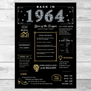 Back In 1964 Printable Poster, 1964 Birthday Sign