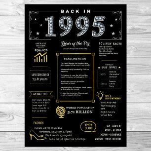 Back In 1995 Printable Poster, 1995 Birthday Sign
