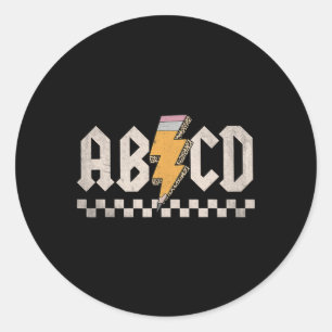 Back In Class First Day Back To School Teacher Stu Classic Round Sticker
