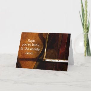 Back in the Saddle Get Well Soon Custom Card