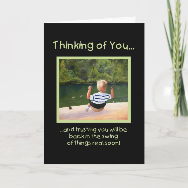 Back in the Swing - get well Card (Front)