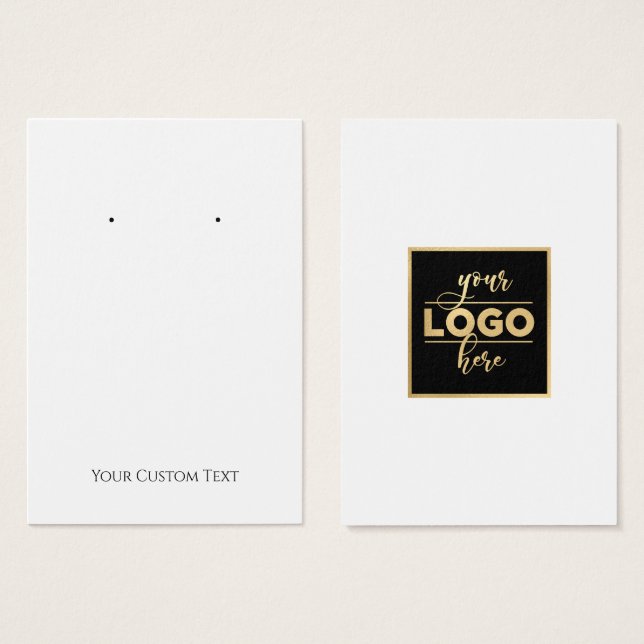 Back Logo Earring Display Card (Front & Back)